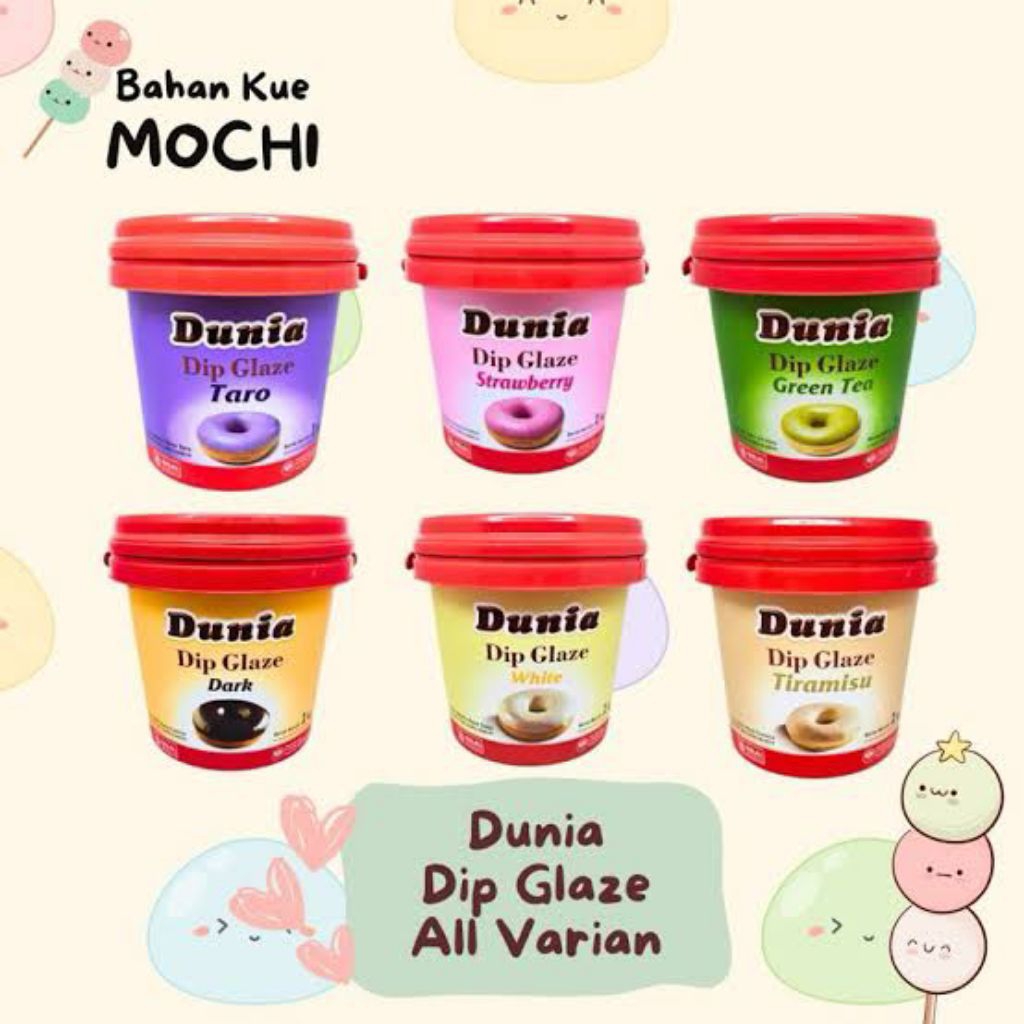 

Dip Glaze DUNIA / PLAZA Semua varian Rasa Lengkappp
