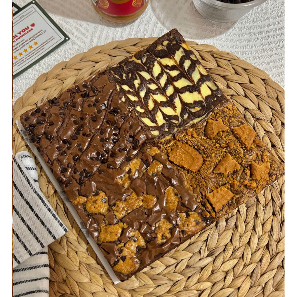 

READY AnyBakes Brownies Fudgy Mix Premium Topping Cream Cheese Lotus Biscoff Nutella Cookies