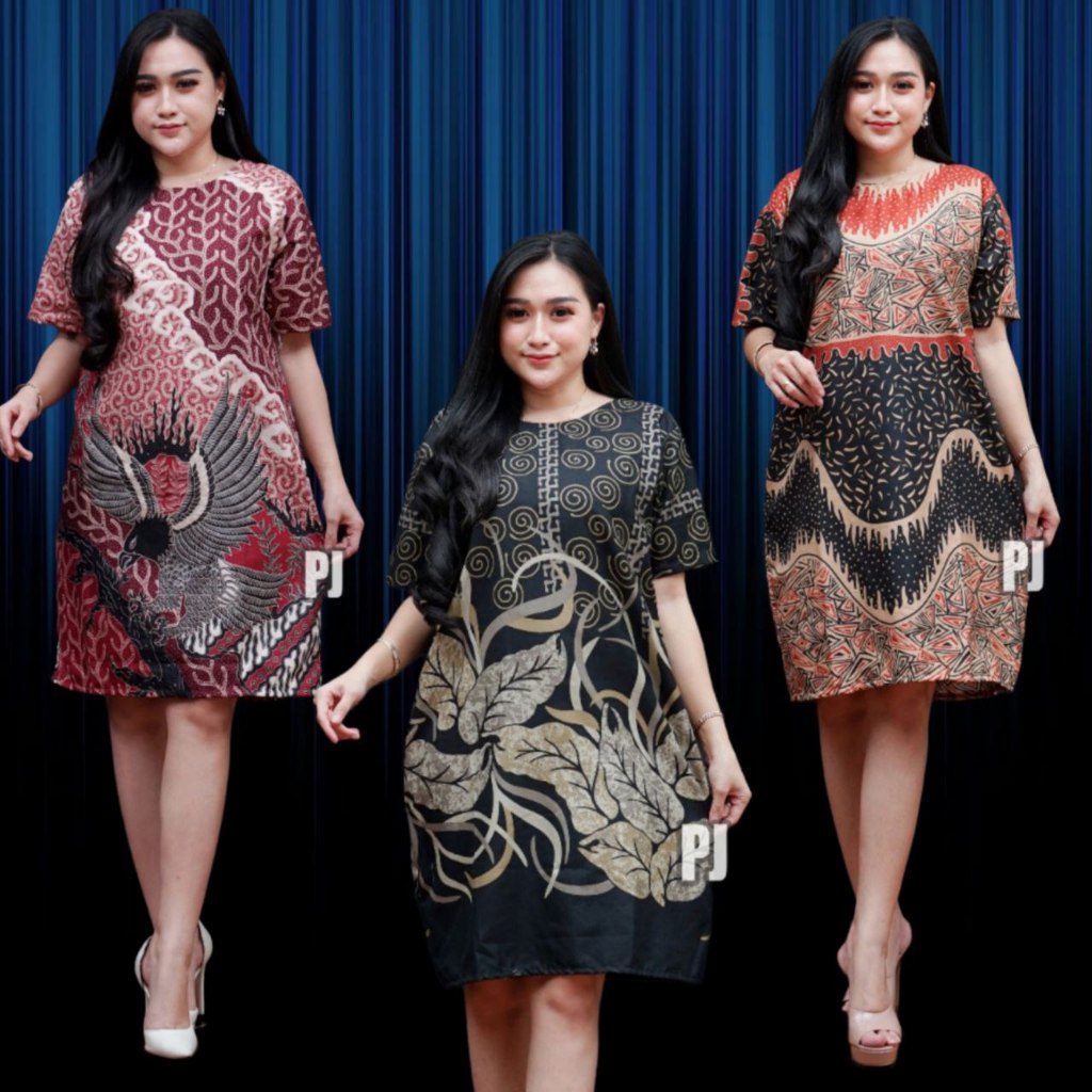 UNION11 - DRESS BATIK JUMBO WANITA/ DRESS JUMBO WANITA LD 126 / BAJU JUMBO Star+ BAJU DRESS WANITA M