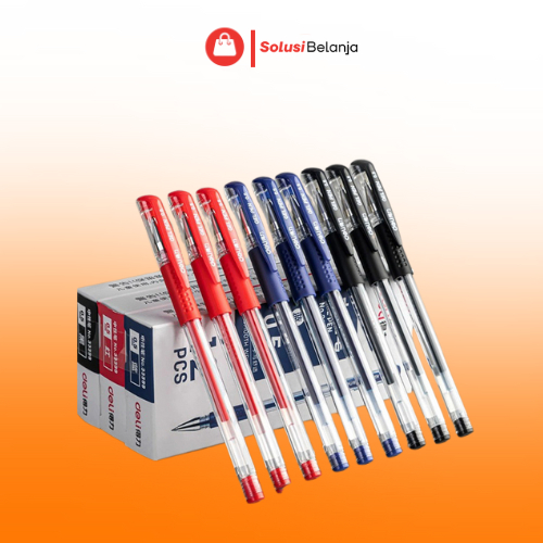 

Pulpen Gel Ink Pen Bullet Tip 0.5mm Pena Alat Tulis Hitam Merah Biru Y1991