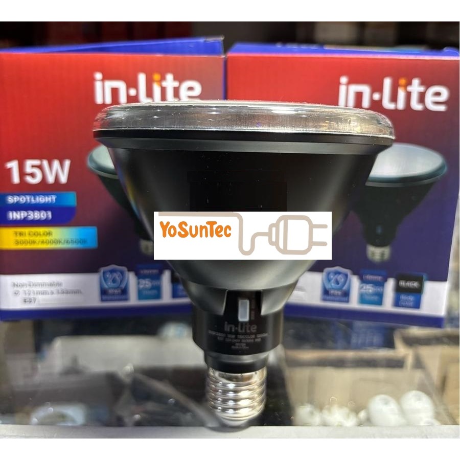Inlite INP3801 - Par38 LED 15watt / Lampu LED Par 38 / Lampu Sorot Tri Color