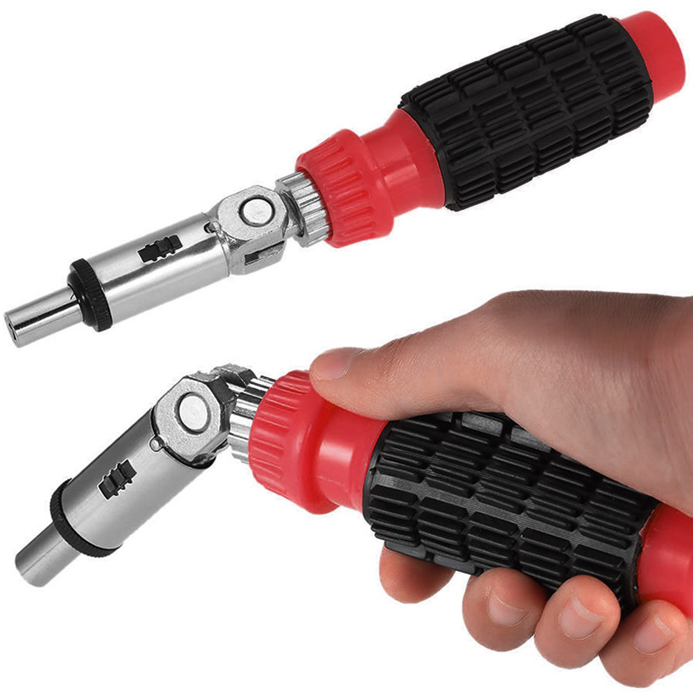 Obeng Set Rachet Serbaguna Kepala Bisa Di Putar 180 Derajat - Obeng Fleksibel Set 12 Mata Obeng Flex