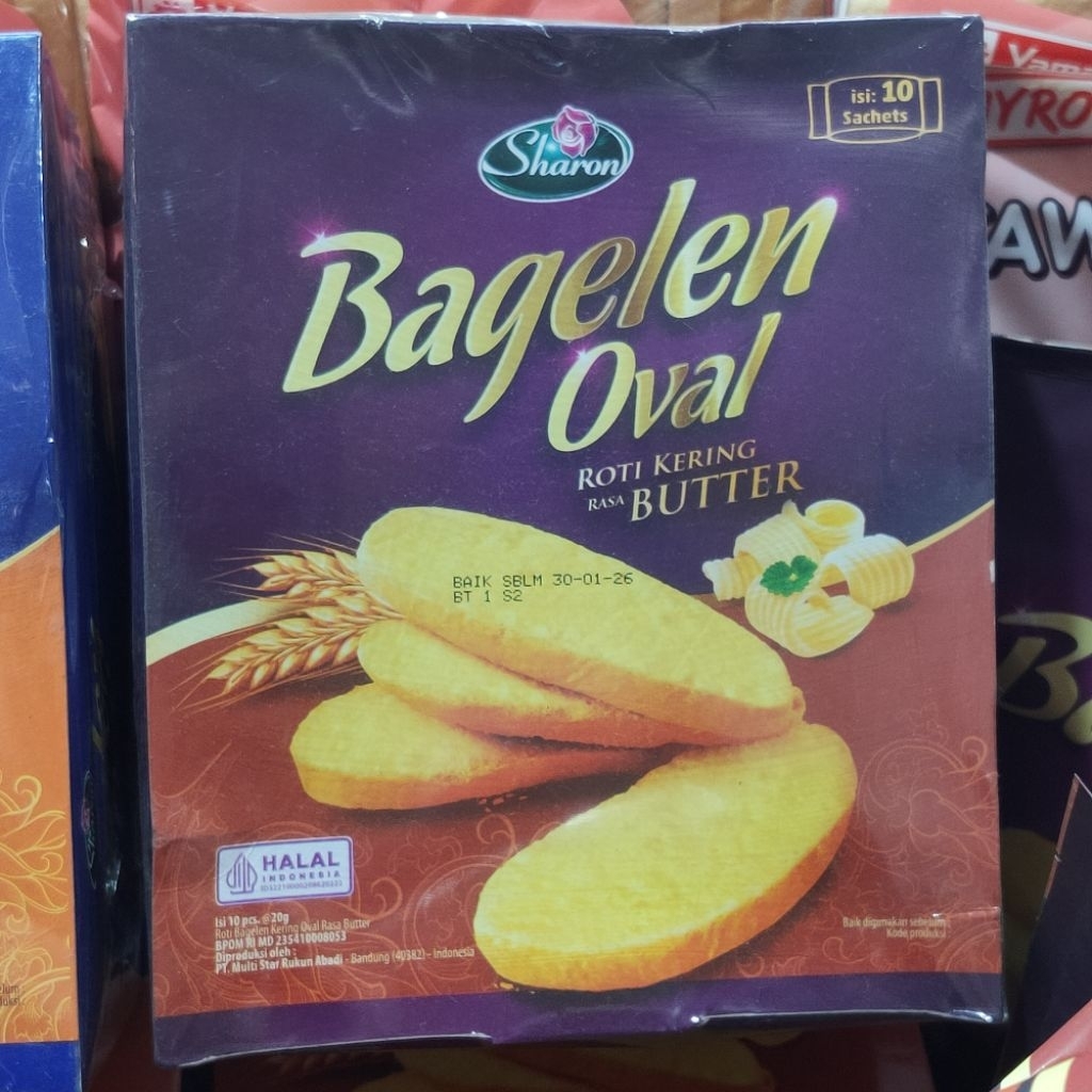 

SHARON Bagelen Oval Roti Bagelen Kering 10x20gram