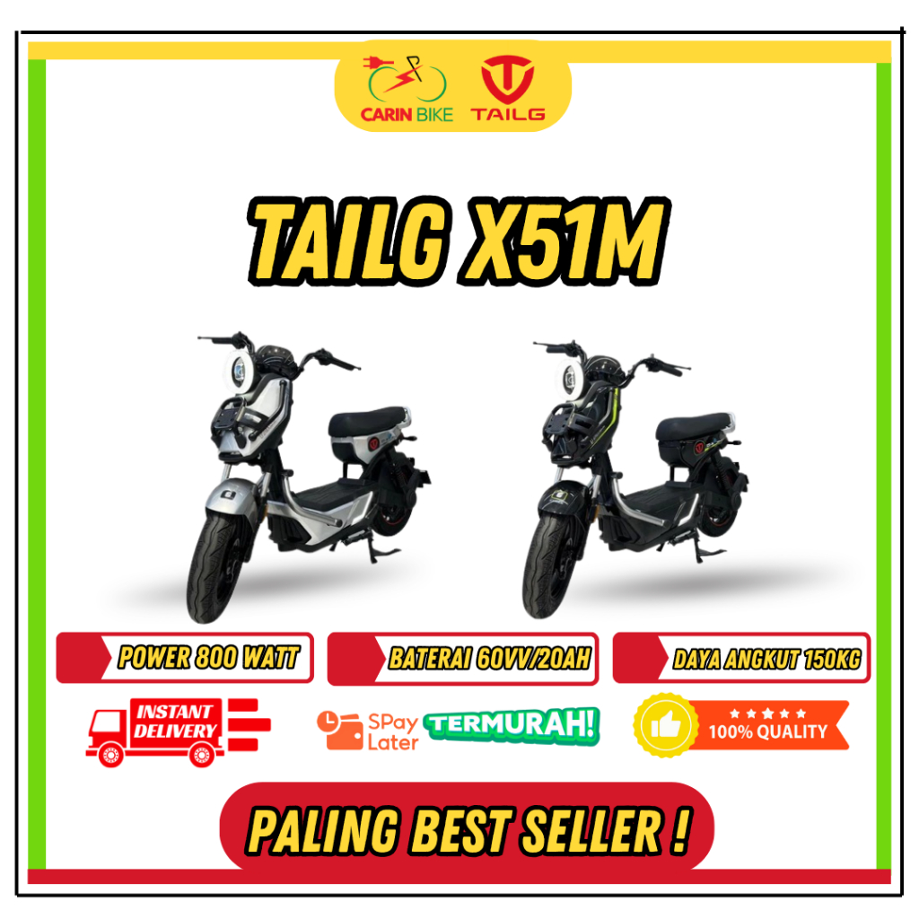 [ PENGIRIMAN INSTAN ] SEPEDA LISTRIK TAILG X51M