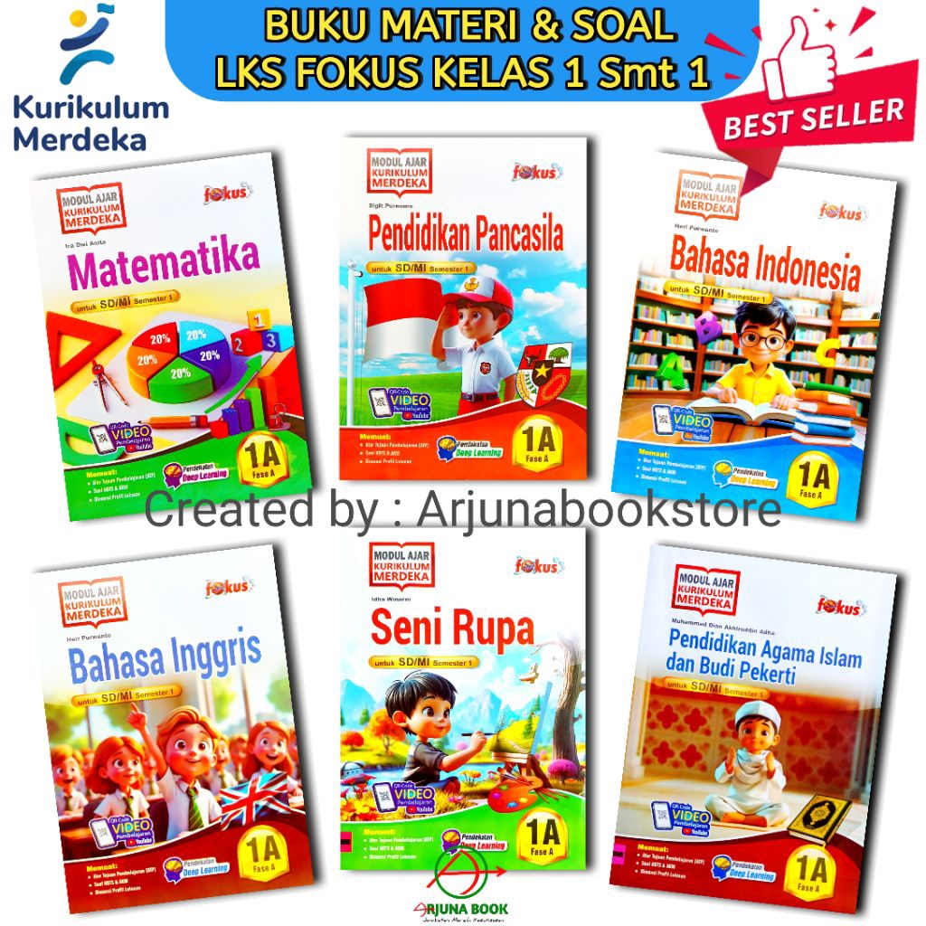 BUKU LKS FOKUS KELAS 1 SD/MI Semester 1 Dan 2 KURIKULUM MERDEKA