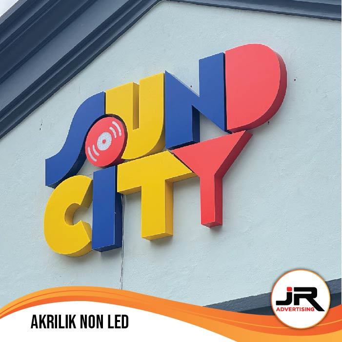 Huruf Timbul Signage Akrilik / Acrylic Non LED Custom Letter Sign