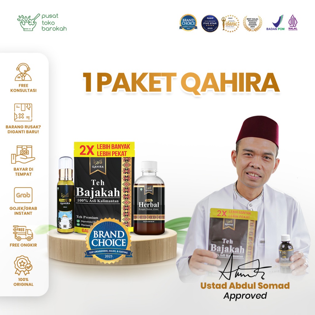

Qahira - Teh Bajakah Qahira 1 Pcs | Teh Bajakah Herbal Original Bantu Atasi Benjolan