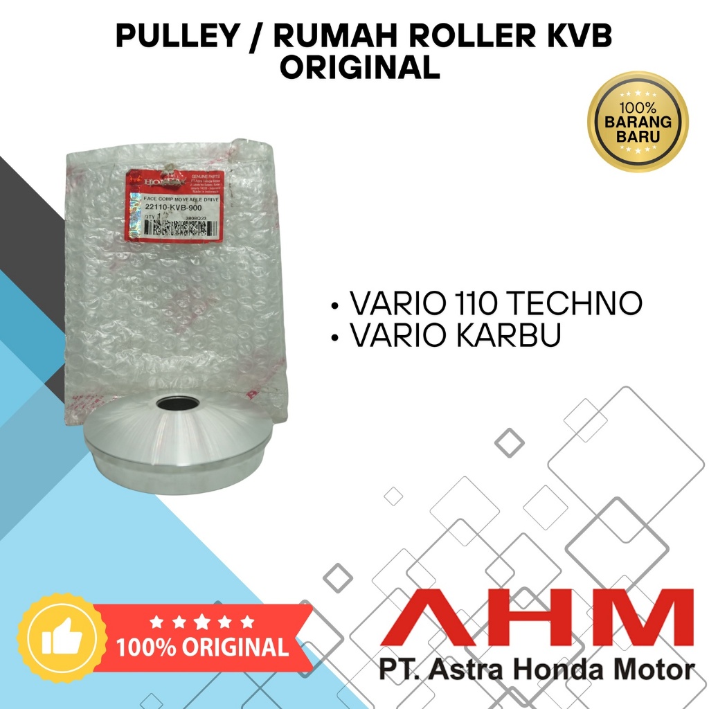 Pulley/Rumah Roller Bubut Custom KVB AHM Original Vario 110 Techno Vario Karbu