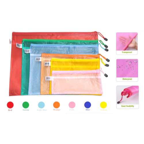 

Map Zipper Sleting Sekat Jaring / Map Sleting / Zipper Bag Plastik / Pocket File PVC