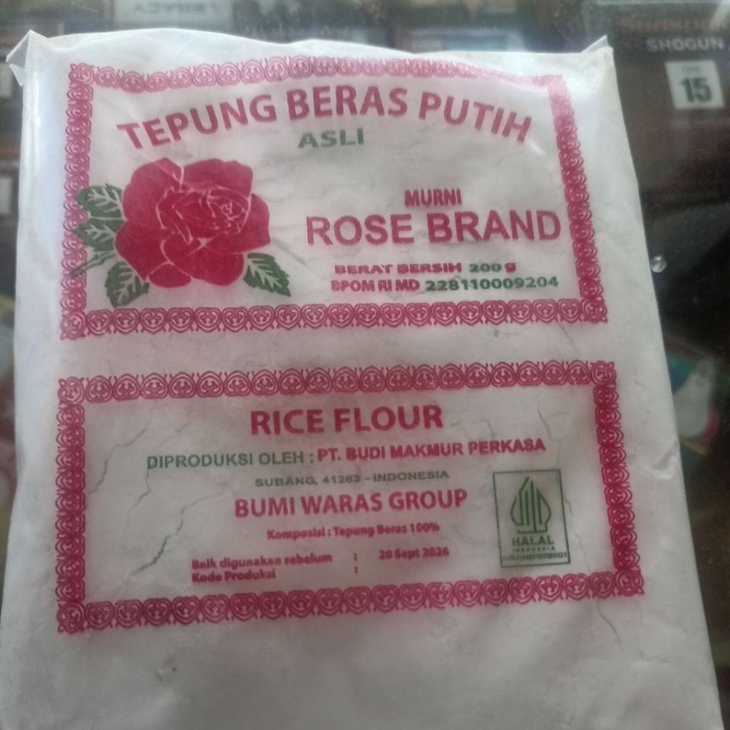 

tepung beras rose brand putih 200 gram