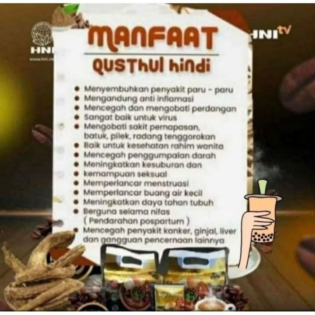 

kopi 7 elemen premium HNI HPAI kopi herbal sevel mengobati paru, anti peradangan