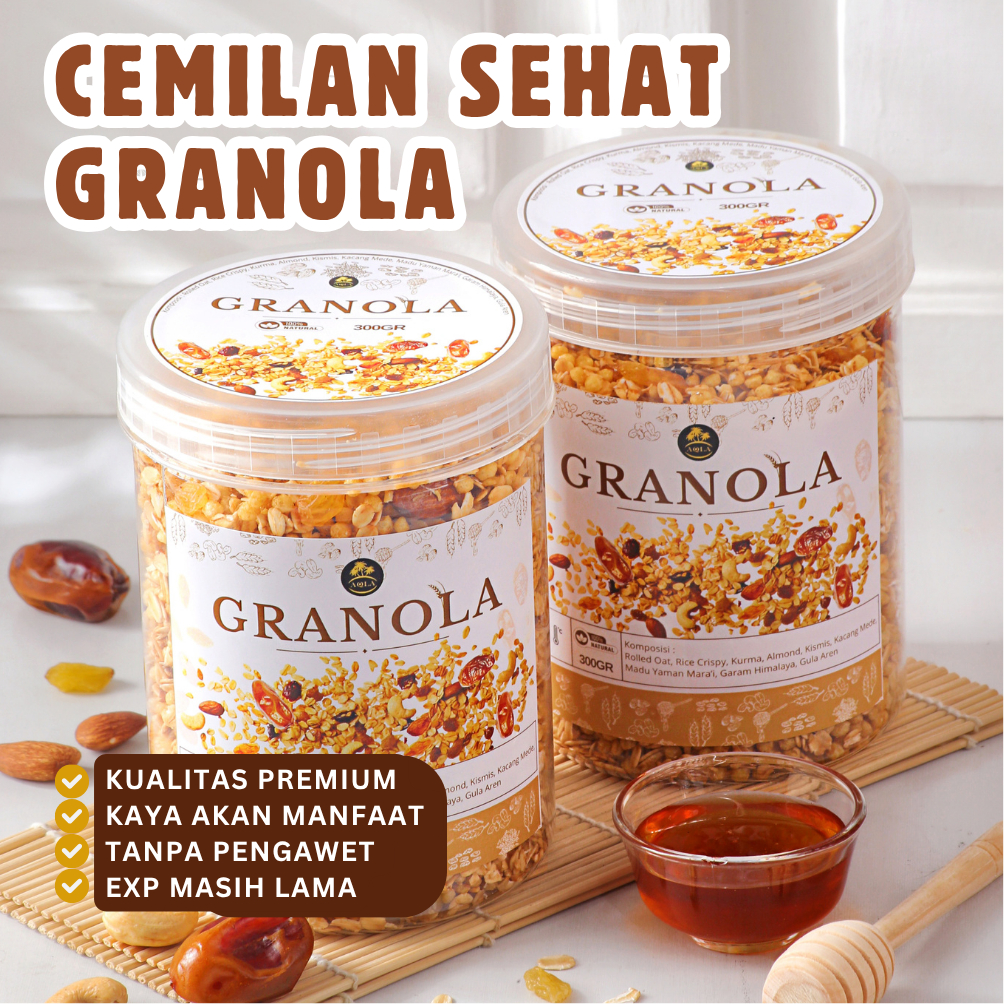 

CEMILAN SEREAL SEHAT KURMA GRANOLA KISMIS KACANG ALMOND