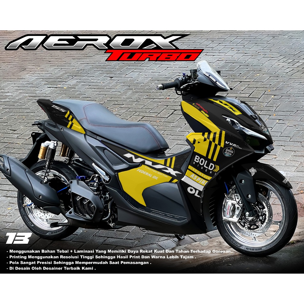 DECAL AEROX ALPHA NEW NVX Fullbody - Dekal Stiker AEROX ALPHA Decal Stiker Motor AEROX ALPHA Design 