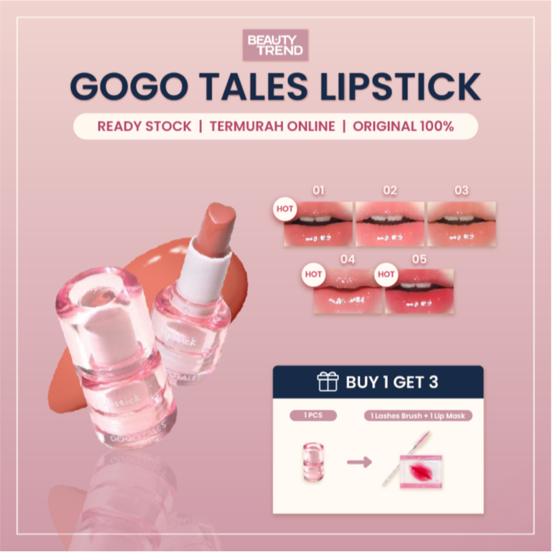 [READY ORI] Gogo Tales Lipstick Gogo Tales Glossy Lipstick Gogo Tales Airpods Lip Mud GT672