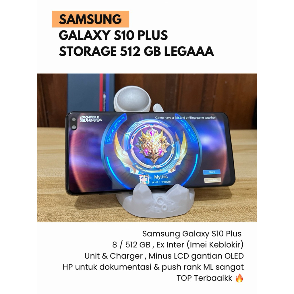 Samsung S10 Plus , 512GB (Ex Inter)