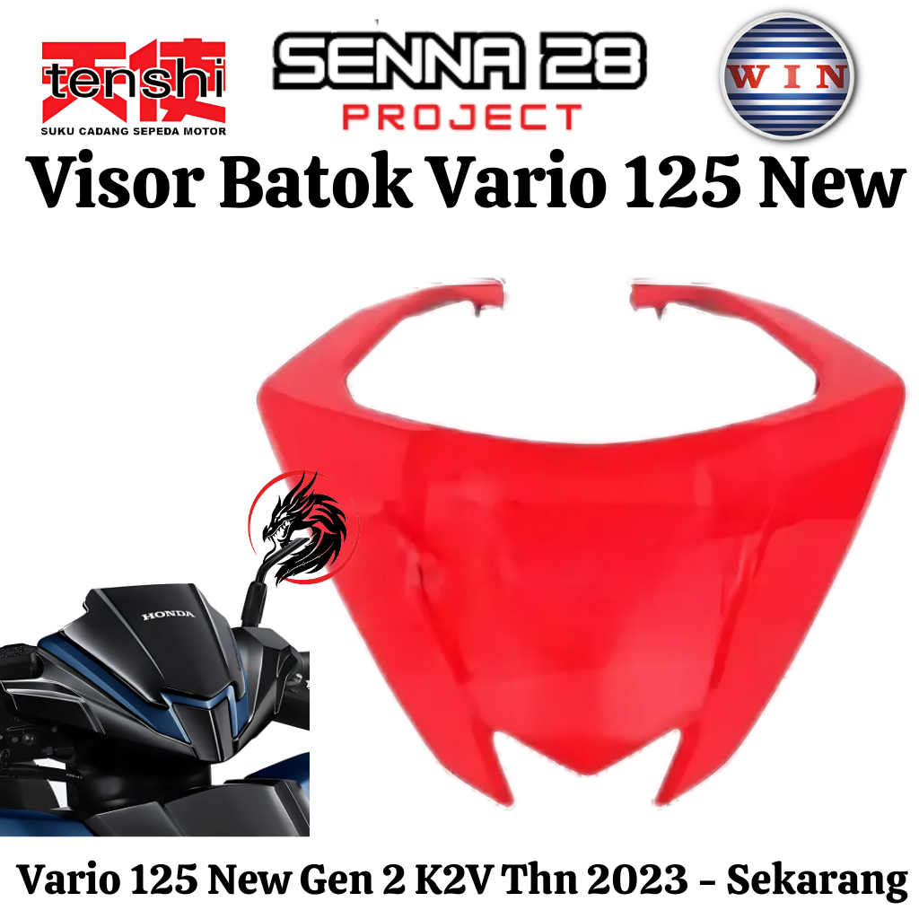Visor Batok K2V Vario 125 NEW LED Gen2 2023 K2V Merah