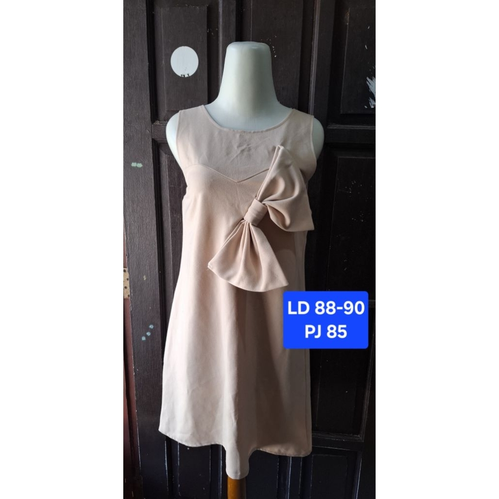 Mini Dress Pita Coklat Muda