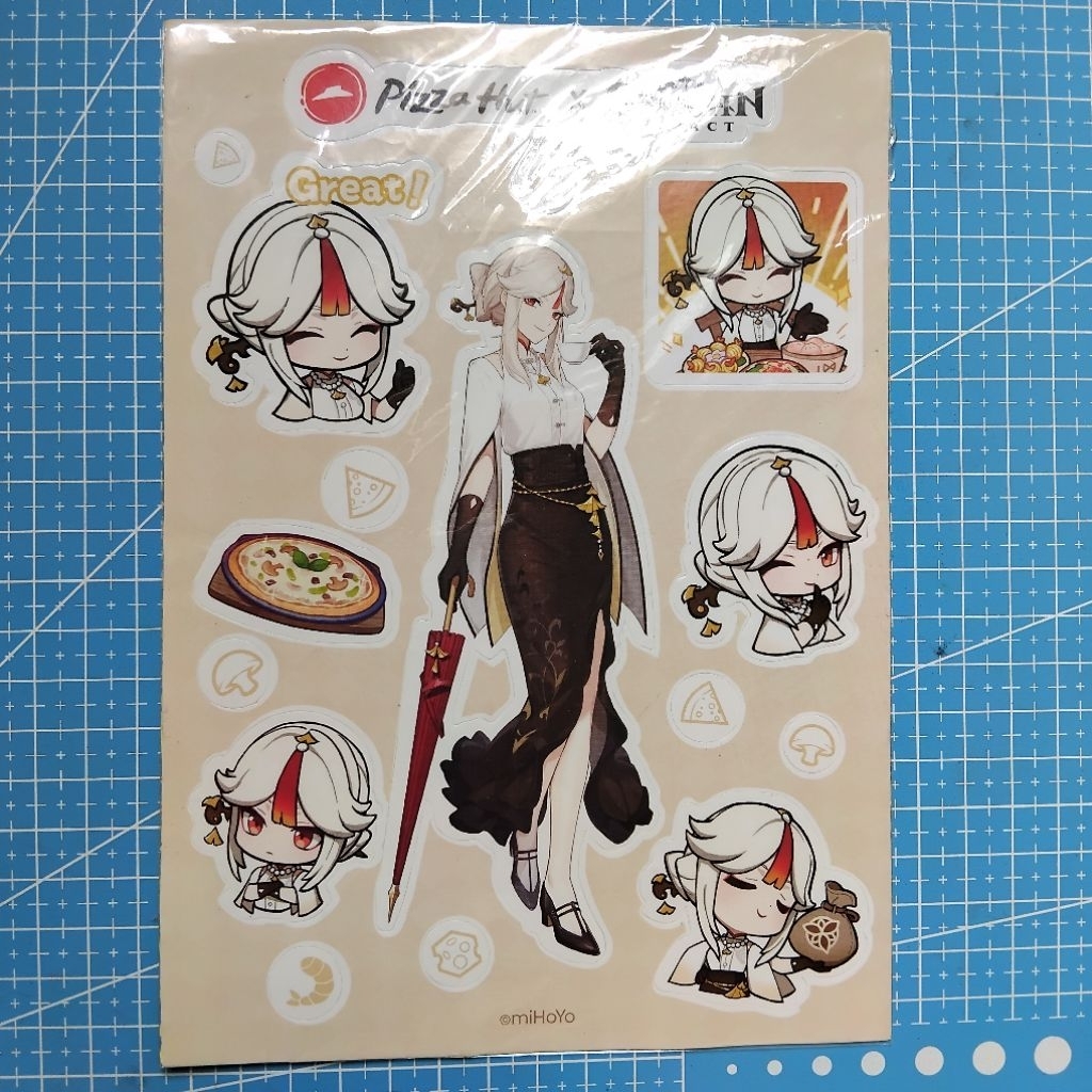 [ READY ] Sticker Ningguang colab Pizza Hut x Genshin Impact