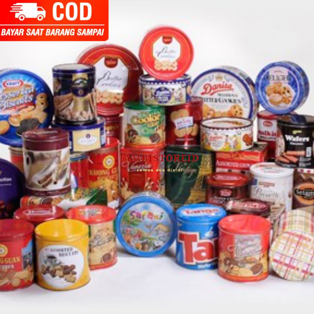 

(JAMBISTOREID) Kue Roti Biskuit Wafer Kaleng Assorted Biscuits Lebaran Aneka Hampers Parcel Makanan Jambi