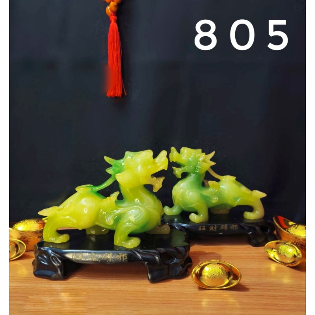 Pajangan Fengshui Pasangan PiXiu / Patung Pasangan PiXiu / Patung Fengshui Hoki (805)