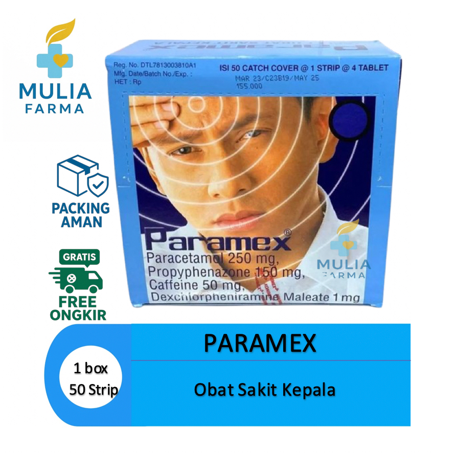 Paramex Obat Sakit Kepala 1 BOX (50 Strip)