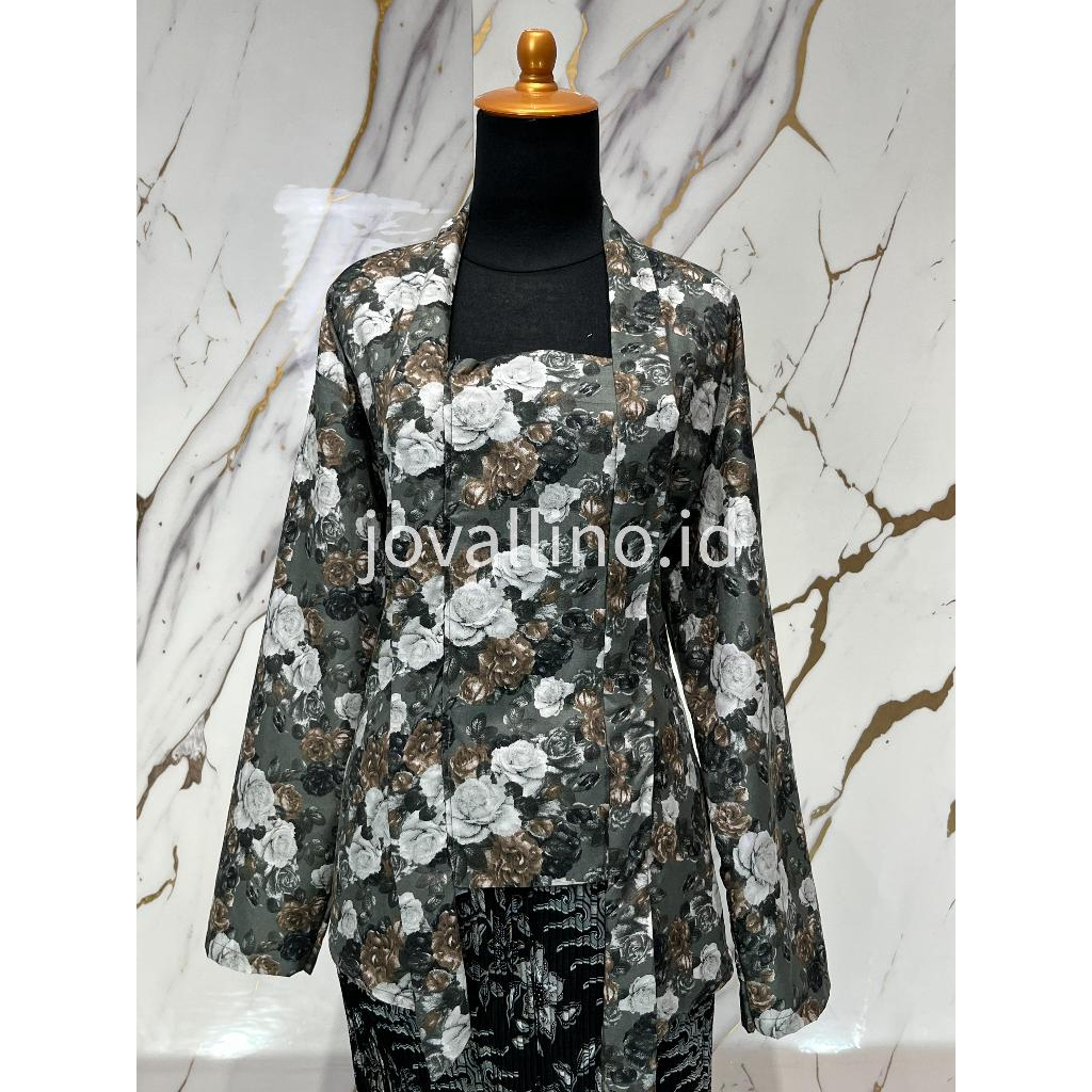 Kebaya Kutubaru Klasik Bunga Kebaya Kembang Dewasa Bunga-Bunga Kebaya KutuBaru Jumputan Modern
