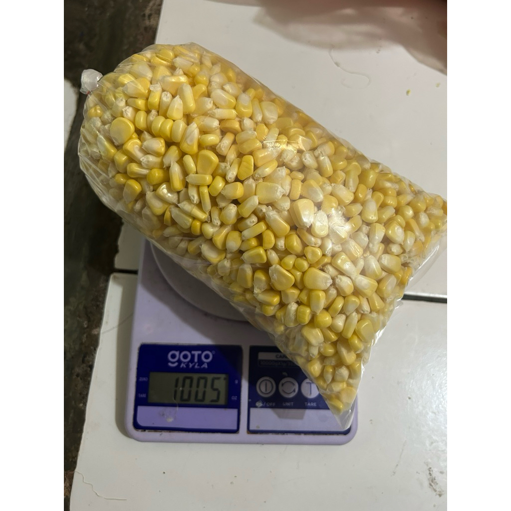 

JAGUNG Frozen untuk jasuke mozarella dan lain lain berat 1kg