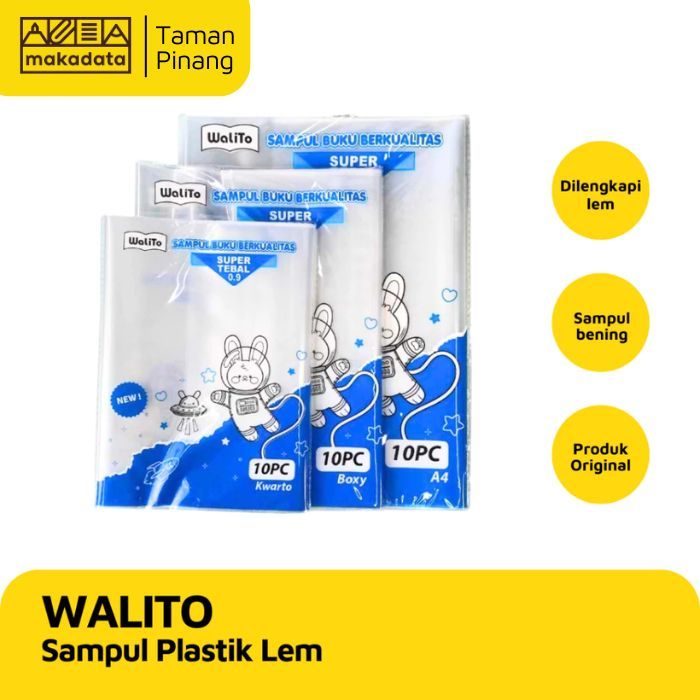 

WALITO SAMPUL PLASTIK LEM / SAMPUL BUKU PLASTIK KWARTO BOXY LKS (1 PACK)
