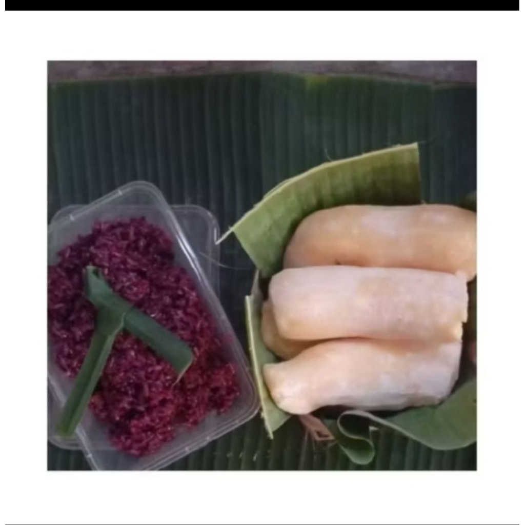 

paket campur hemat tape singkong legit 1kg tape ketan hitam premium 250gram