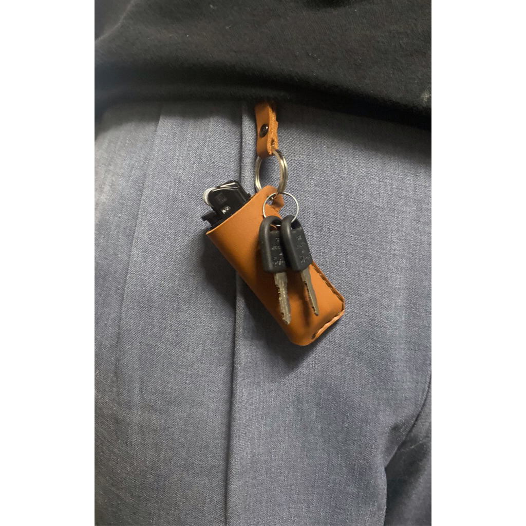 sarung korek api kulit gantungan retro vintage - untuk korek gas/tokai pria wanita