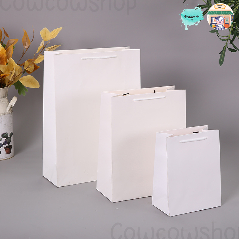 

Paper Bag Putih Souvenir Elegan Polos / Paperbag Gift Bag / Goodie Bag Elegan Tas Belanja