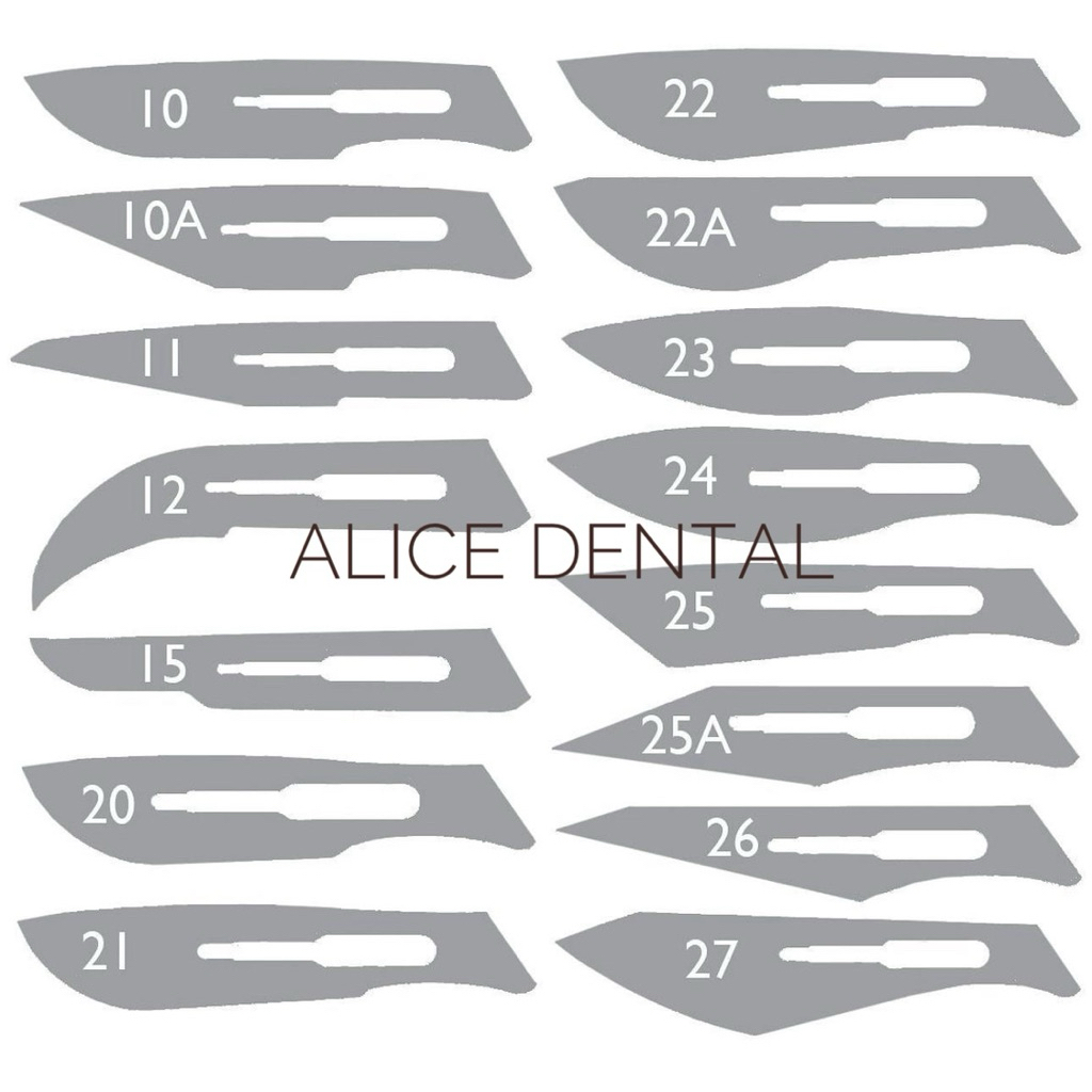 Dental surgical blade 10 12 11 15 15c 20 21 22 23 24 25 sterile mata pisau gigi gusi surgery odontek