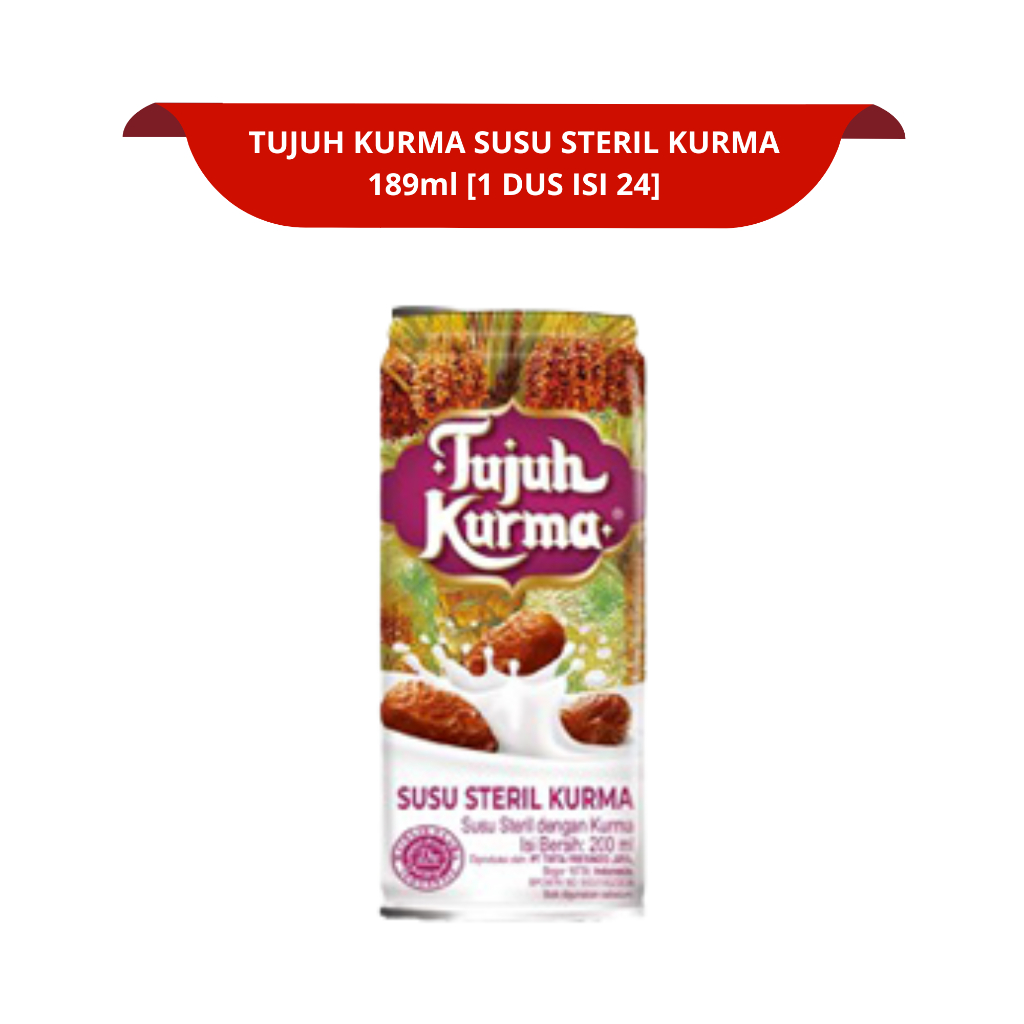 

[1 DUS ISI 24] TUJUH KURMA SUSU STERIL KURMA - INDOMILK SUSU STERIL KALENG 189mL
