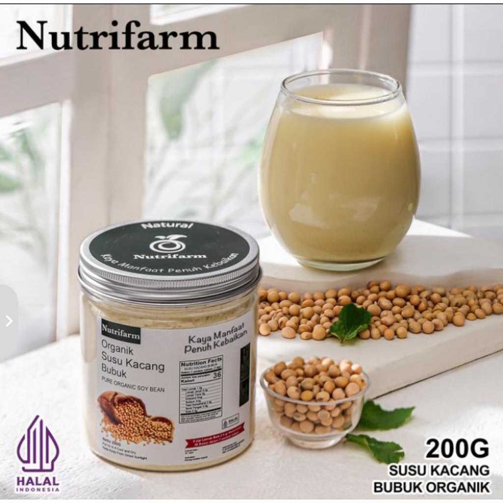 

nutrifarm susu kacang kedelai 200 gram bubuk