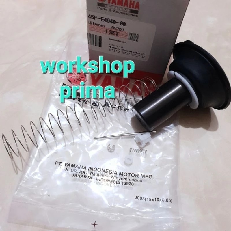 Fakum Pakum Vakum 45P Assy Karet Membran Jarum Per Karbu Set Sett Carbu Karburator Bison Byson 150 O