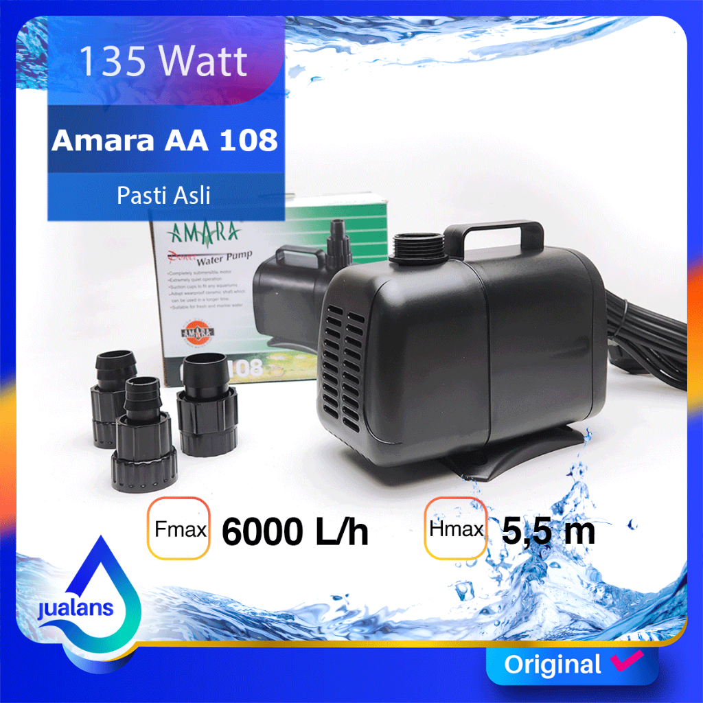 AMARA AA 108 Pompa Aquarium Kolam Koi 6000 LPH