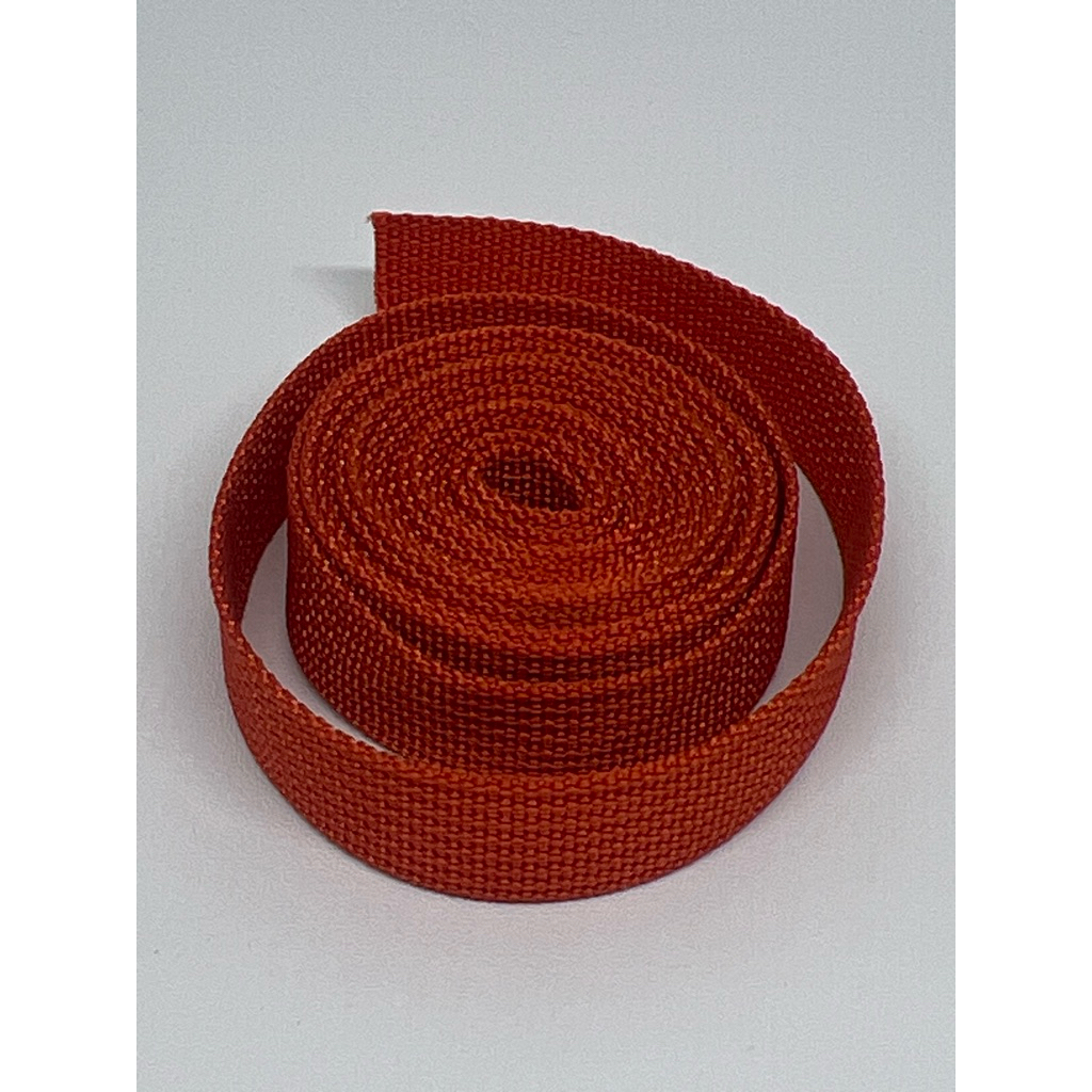 webbing nylon orange 15mm / 1.5 cm harga per meter