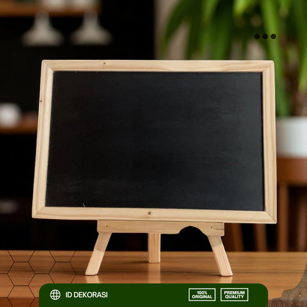

ID DEKORASI Papan Tulis Mini Kayu + Easel & Kapur | Blackboard Standing Display Aesthetic | Papan Tulis Cafe, Dekorasi, Wedding, Acara, Tulis Menu