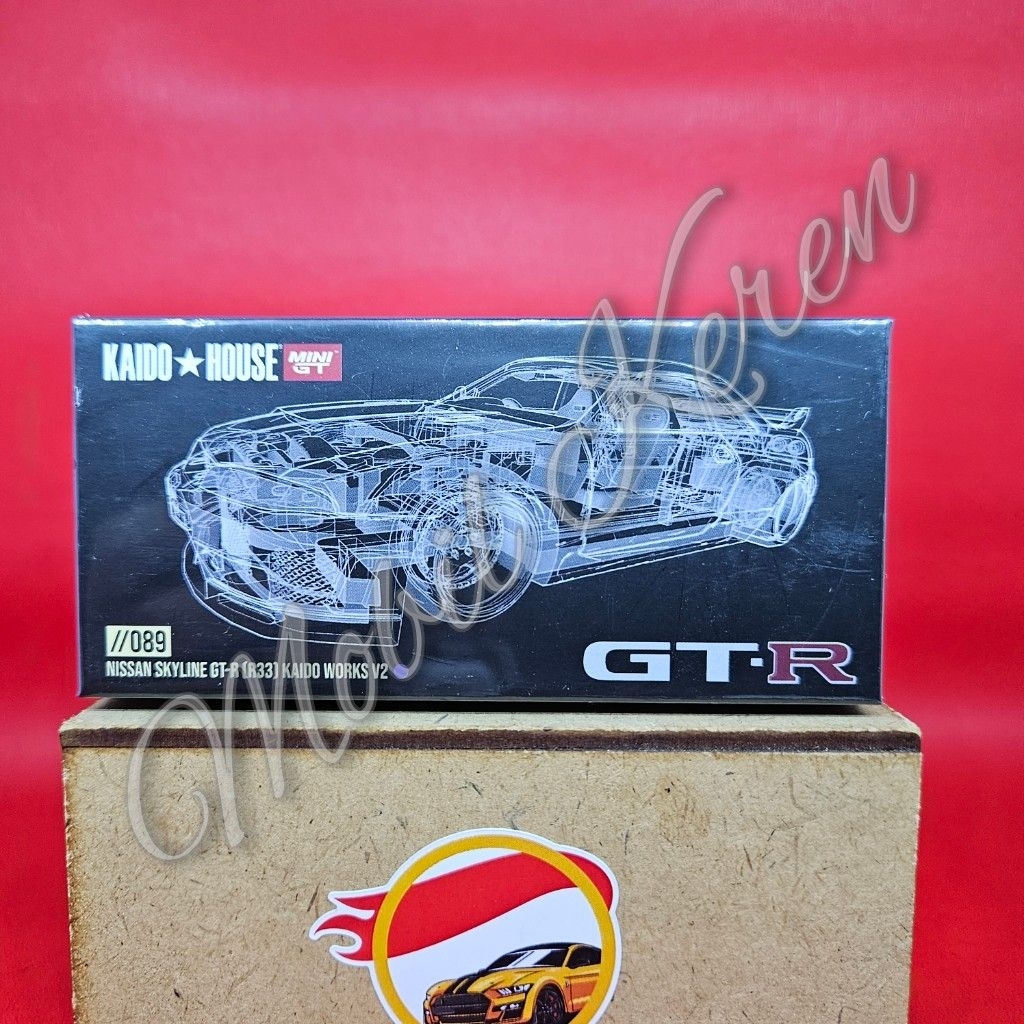 Diecast Mini GT Kaido House 89 Nissan Skyline GT-R (R33) Kaido Works V2 blue ban karet