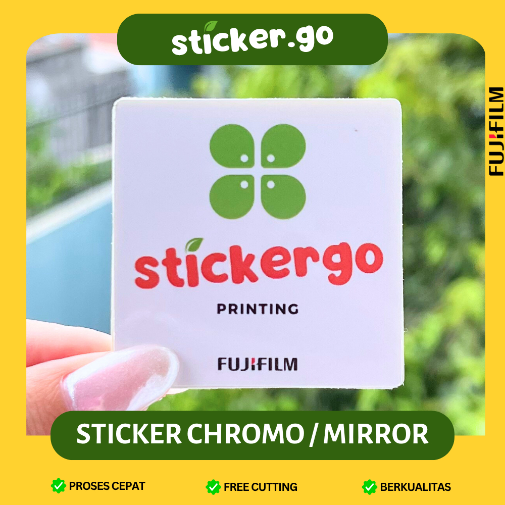 

[STIKER MIRROR KOTAK] CETAK STIKER CHROMO LABEL MAKANAN MINUMAN KEMASAN TOPLES BOTOL OLSHOP FREE CUT