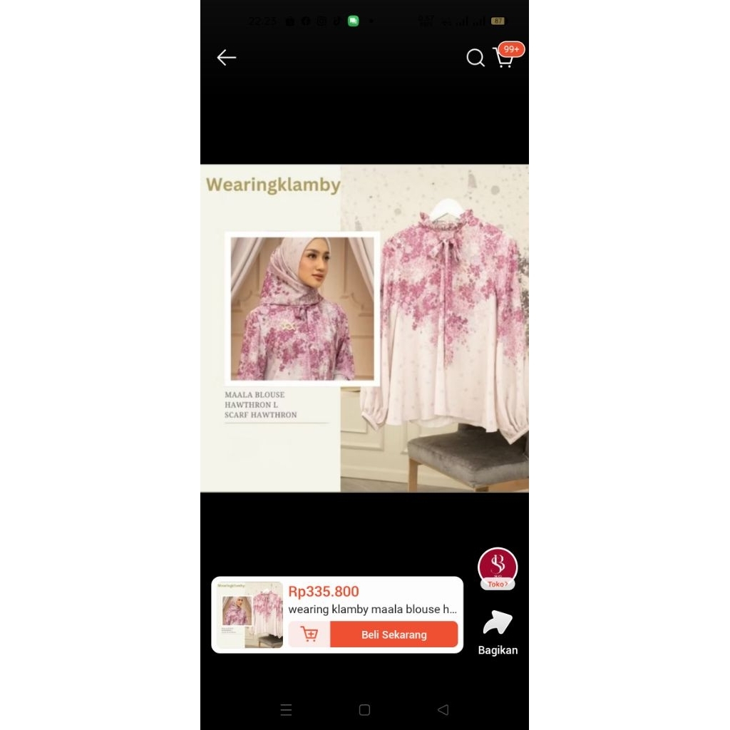 preloved Mala blouse by wearing klamby