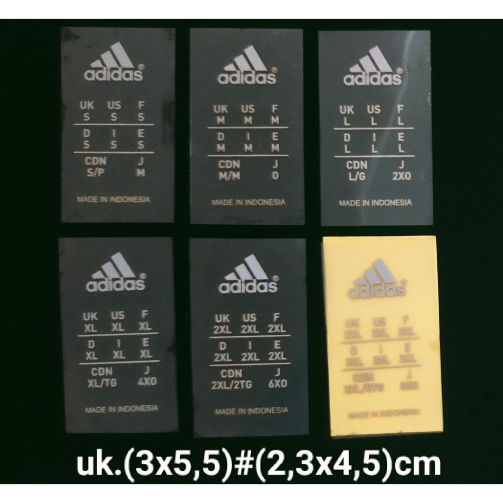 

label merek setrika/gosok label (main size) tag adidas