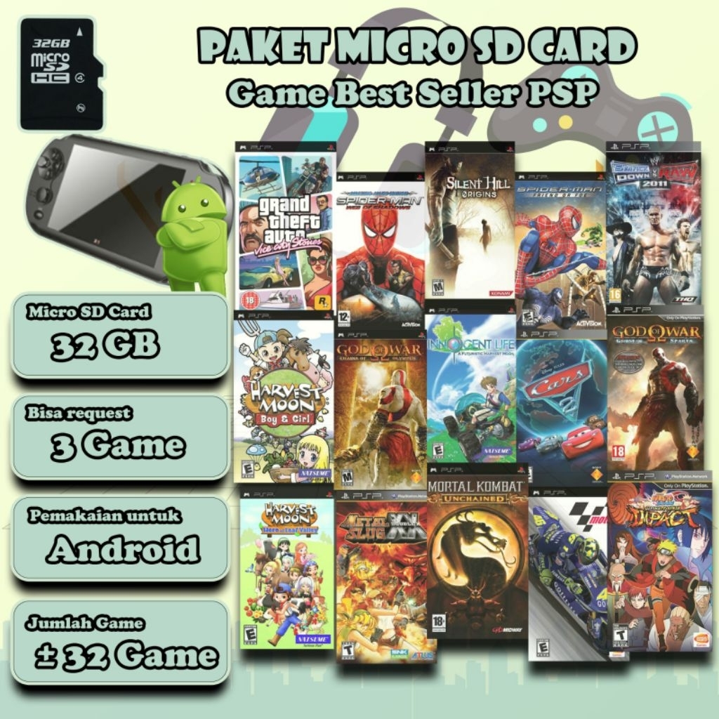 Micro SD Card Game PSP Untuk Android