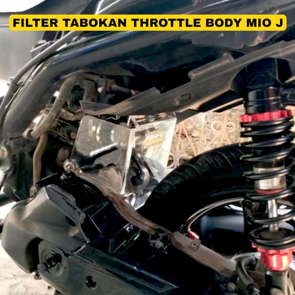 FILTER KARBU/THROTTLE BODY TABOKAN COVER  TUTUP THROTTLE BODY AKRILIK MIO J MIO GT SOUL GT 115i TRAN