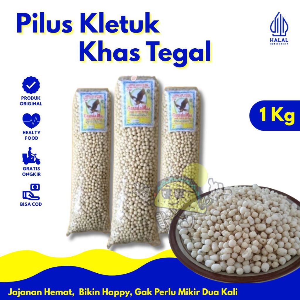 

Pilus Kletuk Asli Tegal 1kg Garuda Mas (Gurih Renyah Bikin Nagih!)