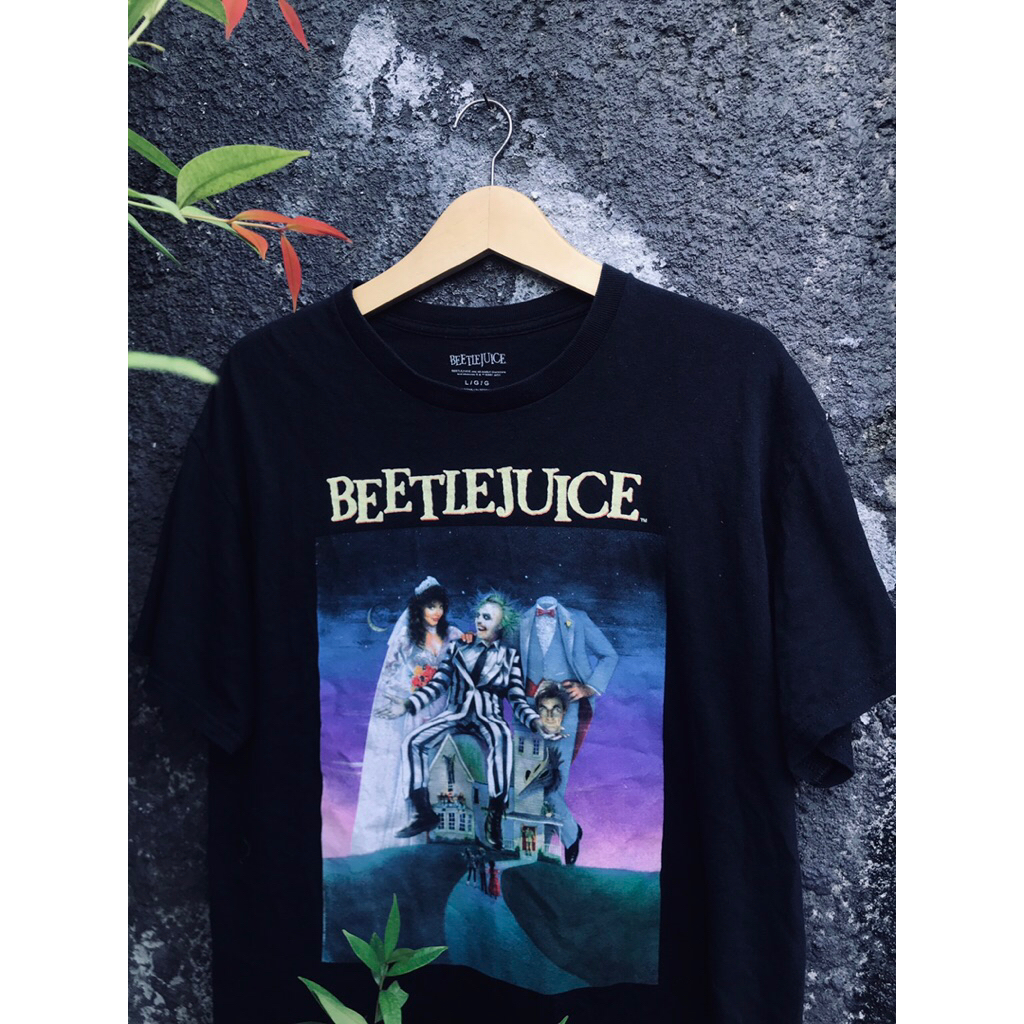 T'shirt BEETLEJUICE || T'shirt Vintage | pakian Vintage | Baju hitam |