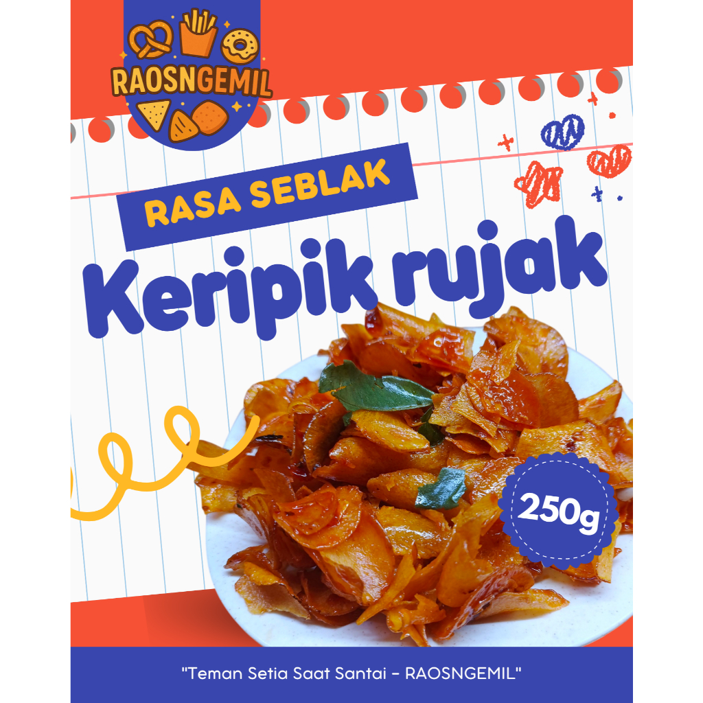 

keripik singkong rasa seblak pedas manis lengket 250g