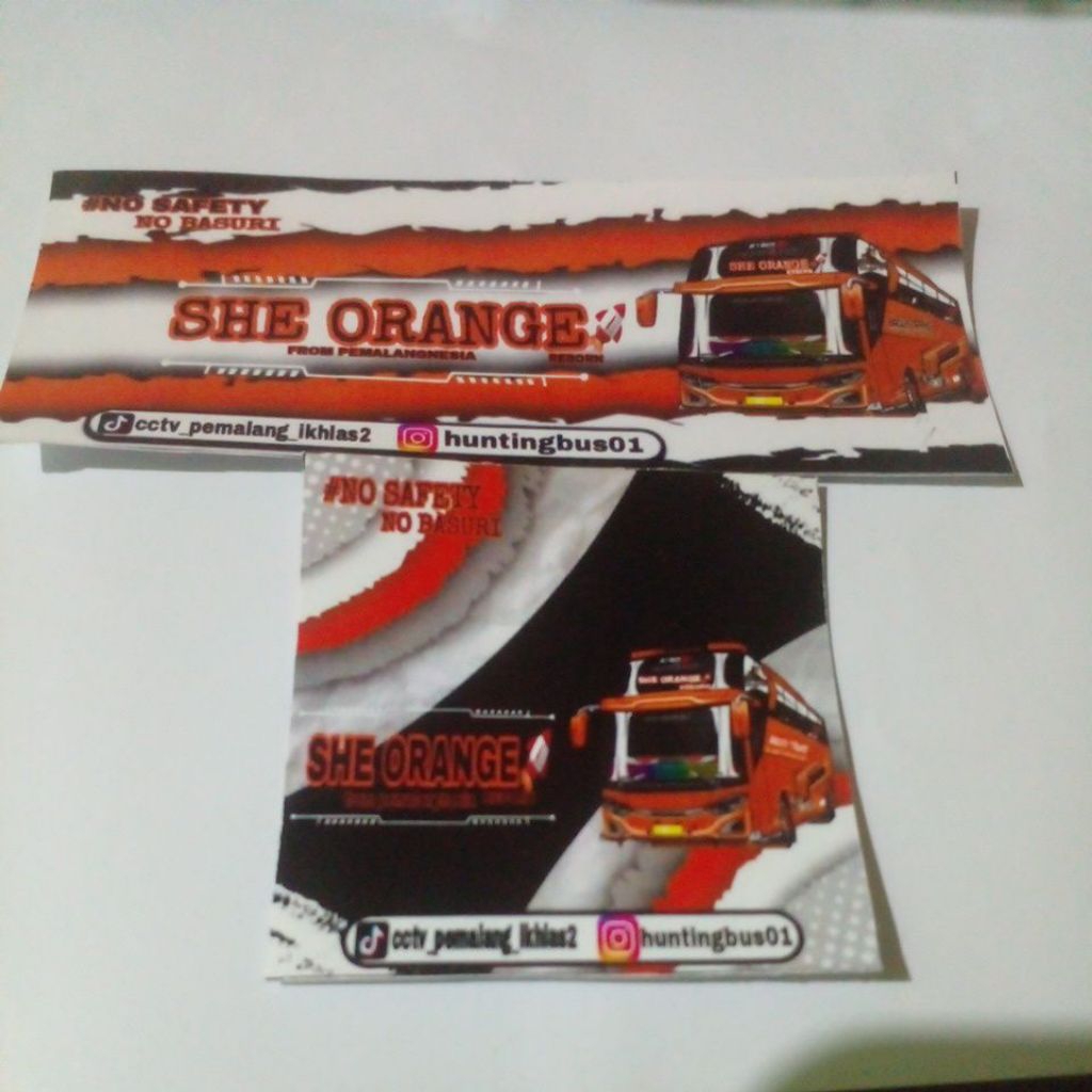 

STIKER BIS po bagus trans "SHE ORANGE" ORI