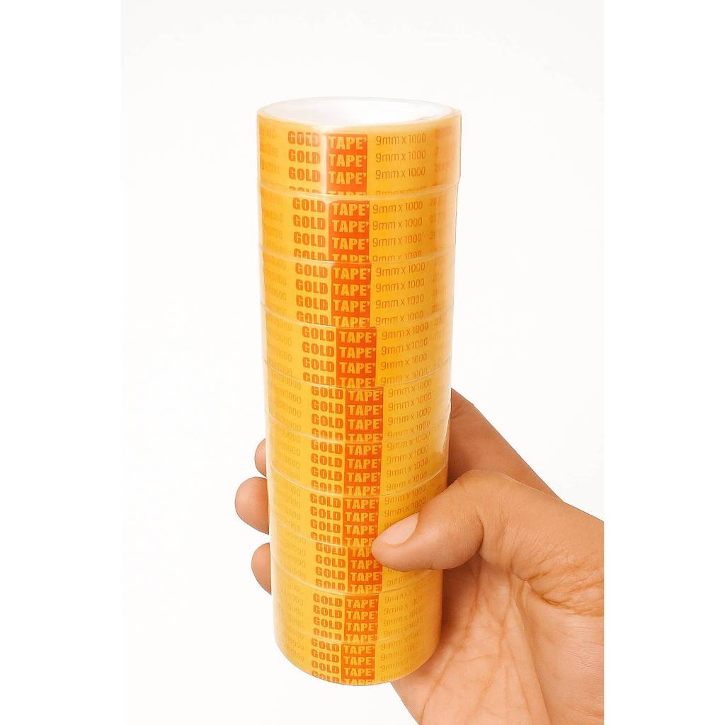 

Isolasi Bening Kecil Gold Tape 1 Roll (Isi 12 Pcs) - Plester Kecil