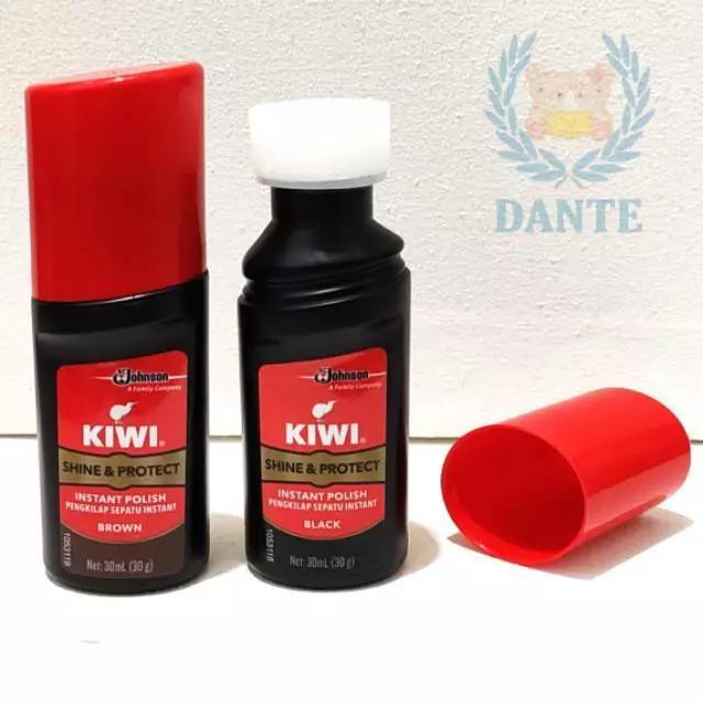 Semir Sepatu Cair KIWI Shine & Protect Warna Hitam Coklat 30ml